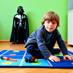 Child Playing with Star Wars Action Figure**

"A young German child, fully clothed in a cozy Kinderzimmer (children's room), playing with a Star Wars action figure, perhaps Luke Skywalker, on a colorful playmat. Toys are scattered around. Safe for work, appropriate content, family-friendly, perfect anatomy, well-formed hands, natural pose, professional children's photography, high quality."

**