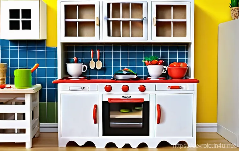 요리사 놀이 주방세트 - **Prompt 2: Wooden vs. Plastic Play Kitchens - A Comparison**
    "A clean, modern, and well-organiz...
